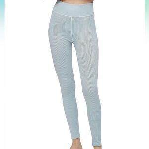 Calvin Klein Performance High Waisted Active Leggings Blue and Black Rib